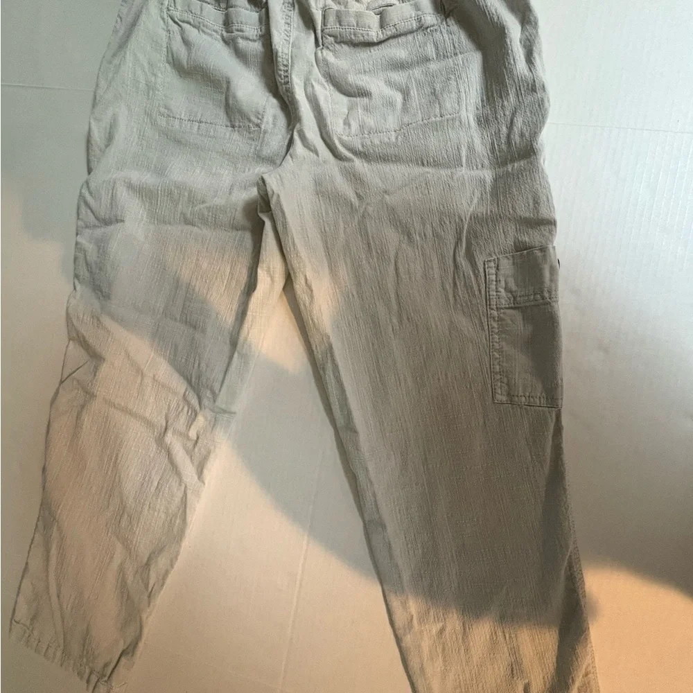 Women’s Sonoma Tan Capris Relaxed Fit Lightweight Pockets Elastic size 6 - Picture 6 of 6